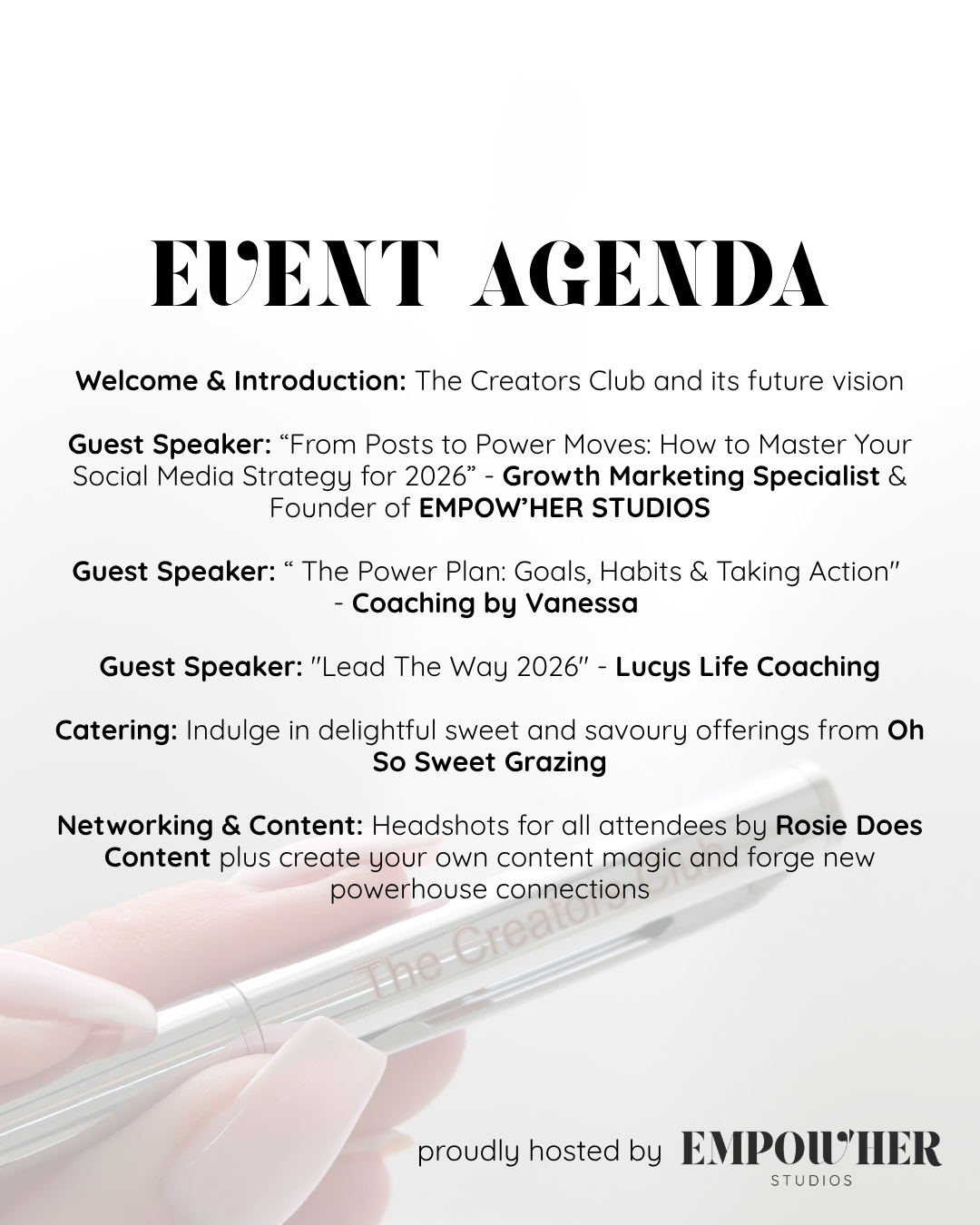 THE CREATORS CLUB - Vision to Victory (Friday 16th January 2026)