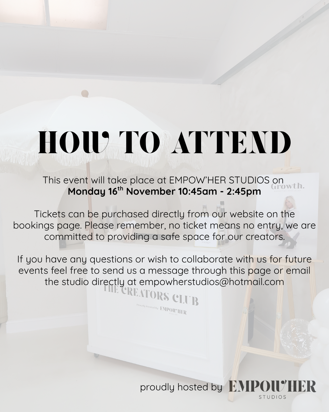 THE CREATORS CLUB - CREATE & CELEBRATE (MONDAY 16TH NOVEMBER)